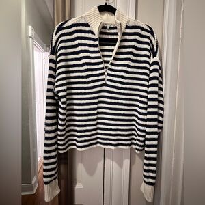 Striped Navy and White Madewell Sweater